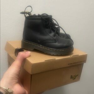 Dr. Martens Kids Black Lace-Up Boots